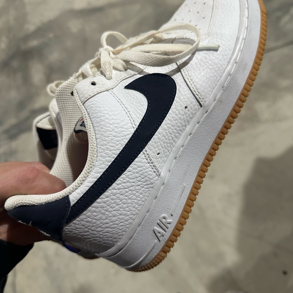 Nike Air White and Black Leather Sneakers